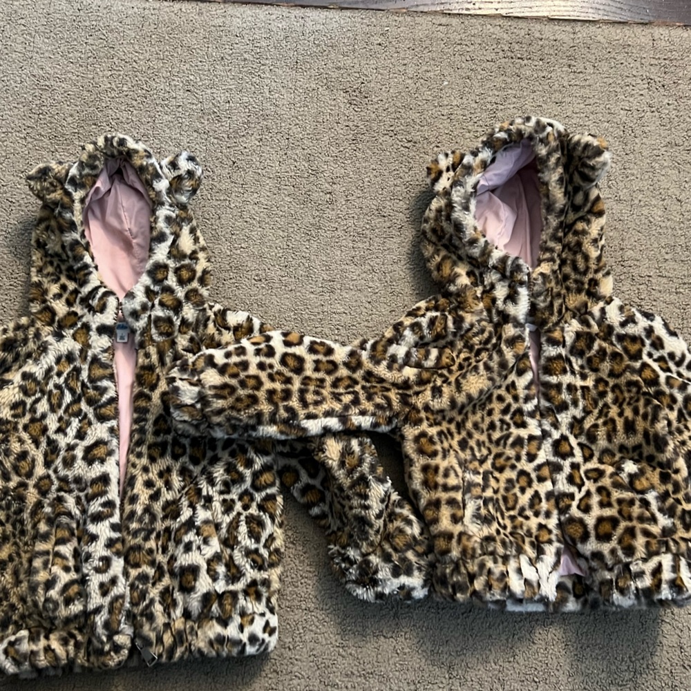 4T and 5T tucker Tate leopard coats